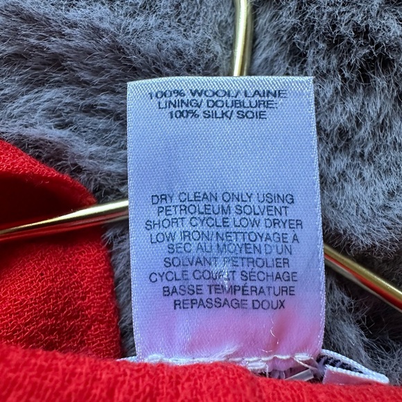 Stunning Oscar de la Renta Red Long-Sleeve Jacket  two-way zip front Blazer SZ 4 - Picture 9 of 13